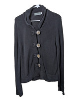 Willow Cardigan Sweater Knit Buttons Lagenlook Cotton Made In USA Size Small