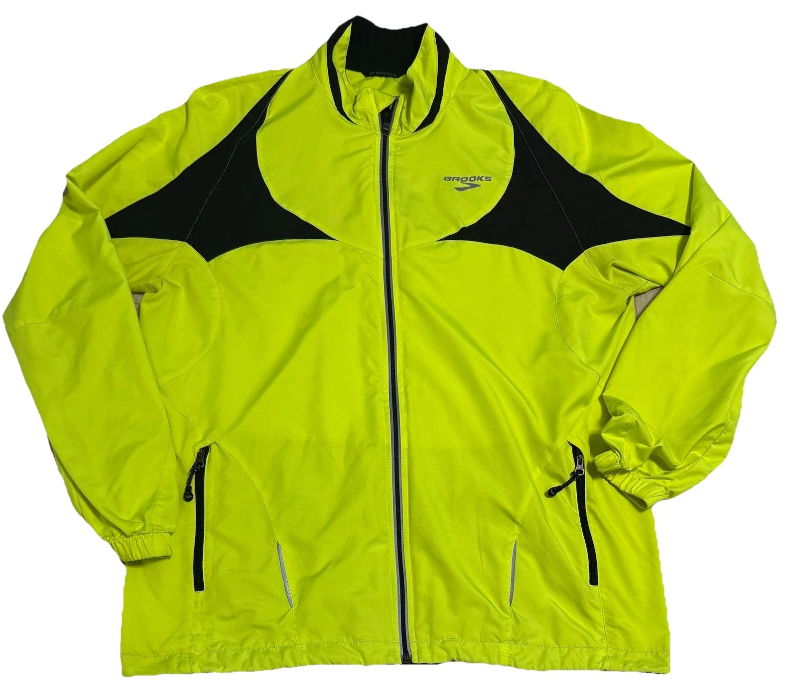 SWEET BROOKS SHELTER TECHNOLOGY VOLT GREEN WINDBREAKER JACKET MEN'S SIZE LARGE!!