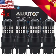 Auxito 4x 3157r 3457 3156 High Power Red Led Brake Stop Tail Light Bulbs 48chips