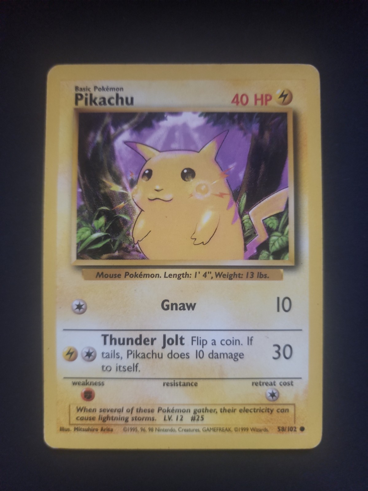 Pikachu 058/102 Base Set Regular