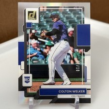 2022 Panini Chronicles Clearly Donruss Colton Welker #13 Gold /10 (RC) Colorado