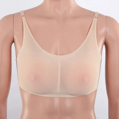 MARKENLOS Taschen-BH Crop Top Silikon Gefälschte Brüste Für Mastektomie Tank Top XS-XL