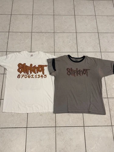 2 Vintage Slipknot Band T Shirts Size XL Corey Taylor 2000s vintage concert t-shirt, vintage, size XL, single stitch, B+ condition
