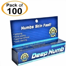 100 X 10g DEEP NUMB Skin Cream Painless Laser Tattooing Piercing Waxing