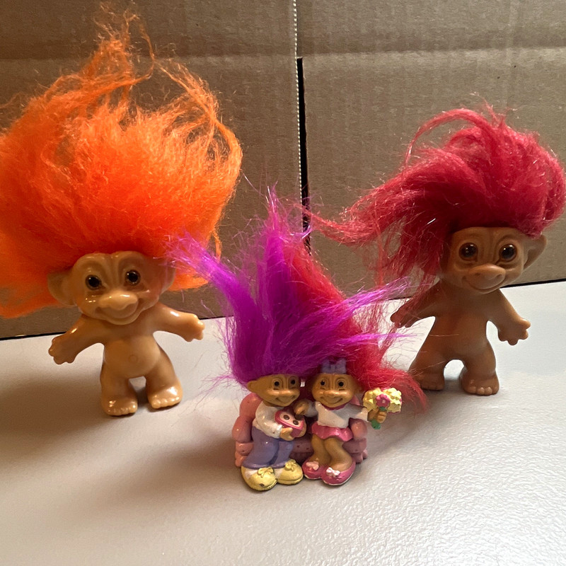 Lot of 3 Vintage Troll Dolls! Russ - Uneeda Doll 3”