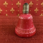 Vintage Milk Glass RED BELL Figural Christmas C6 Light Bulb Not Working