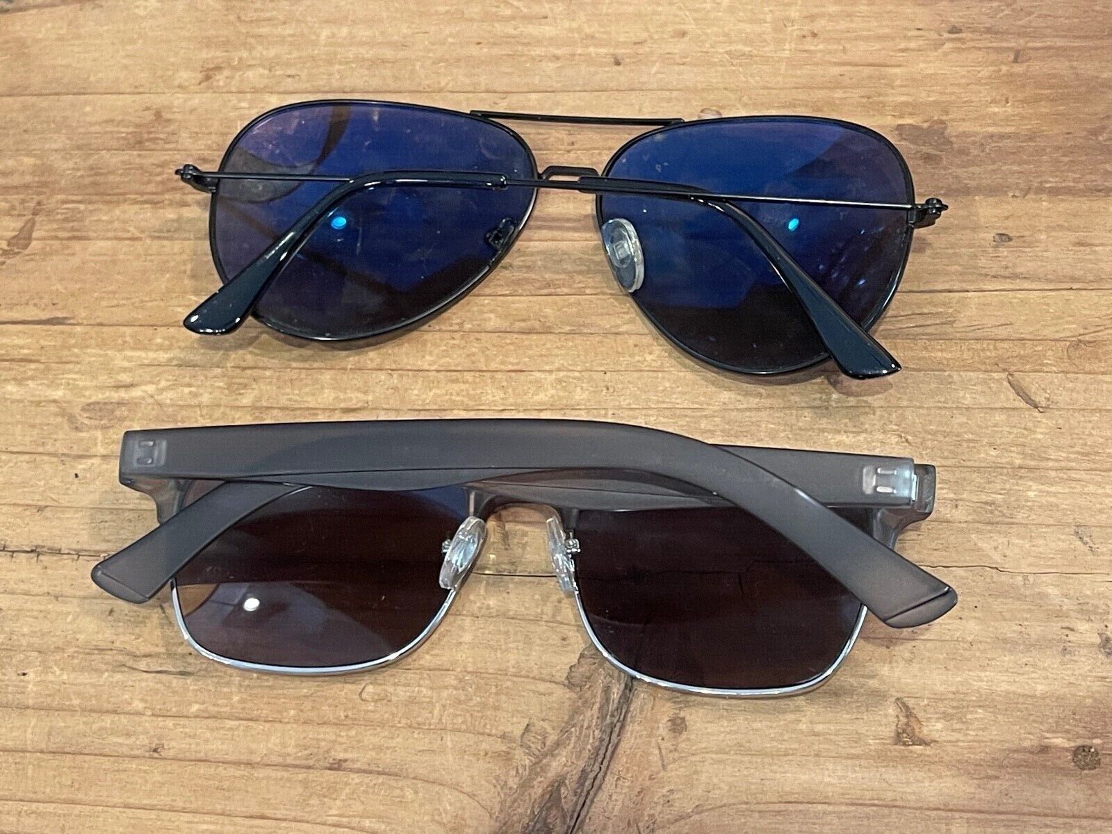 2 Pair Sports Sunglasses Mirror Lens Plastic Fram… - image 2