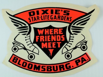 1930's-50's Dixie's Star-Lite Gardens Bloomsburg, PA. Label B2