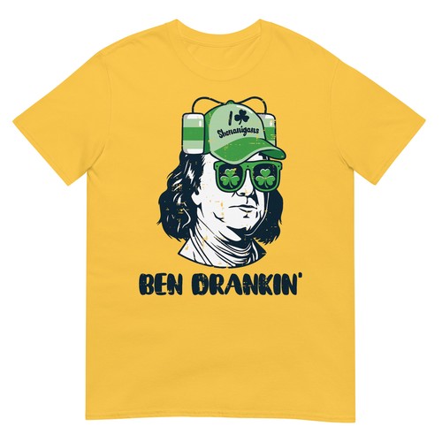 St Patricks Day Ben Drankin Saint Pattys Paddys Men Women T-Shirt - Picture 7 of 13