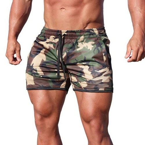Men Training Shorts Gym Workout Sport Jogging Bodybuilding Fitness Pants Elastic - Picture 17 of 18