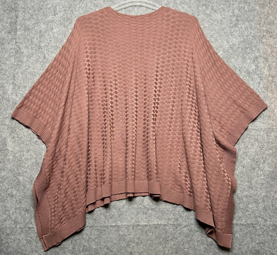 Lululemon Sweater Women One Size Brown Divinity Knit Poncho Boho Shawl Soft  Wrap