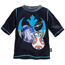 Star Wars Rash Guard Swim Shirt Boy Size 5/6 7/8 9/10
