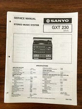 Sanyo GXT 230 Stereo Music System Service Manual *Original* #2