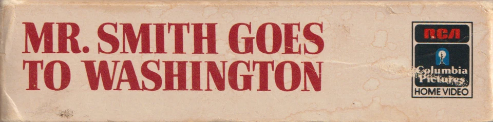 VHS - Mr. Smith Goes To Washington - RCA Columbia Side Flap 4 Sided James Stewar Foto 4 de 4