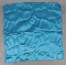 Mens TORQUOISE Satin Solid Plain Handkerchief Hanky Pocket Square Wedding Party