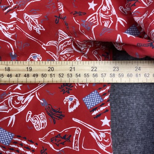 Columbia Hemd Herren Large Rot PFG Kurzarm Fisch Hawaii All Over Print AOP - Bild 5 von 11