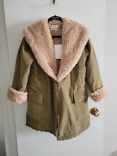 Heartloom Olive Sherpa Lined Coat Sz Xs Nwt