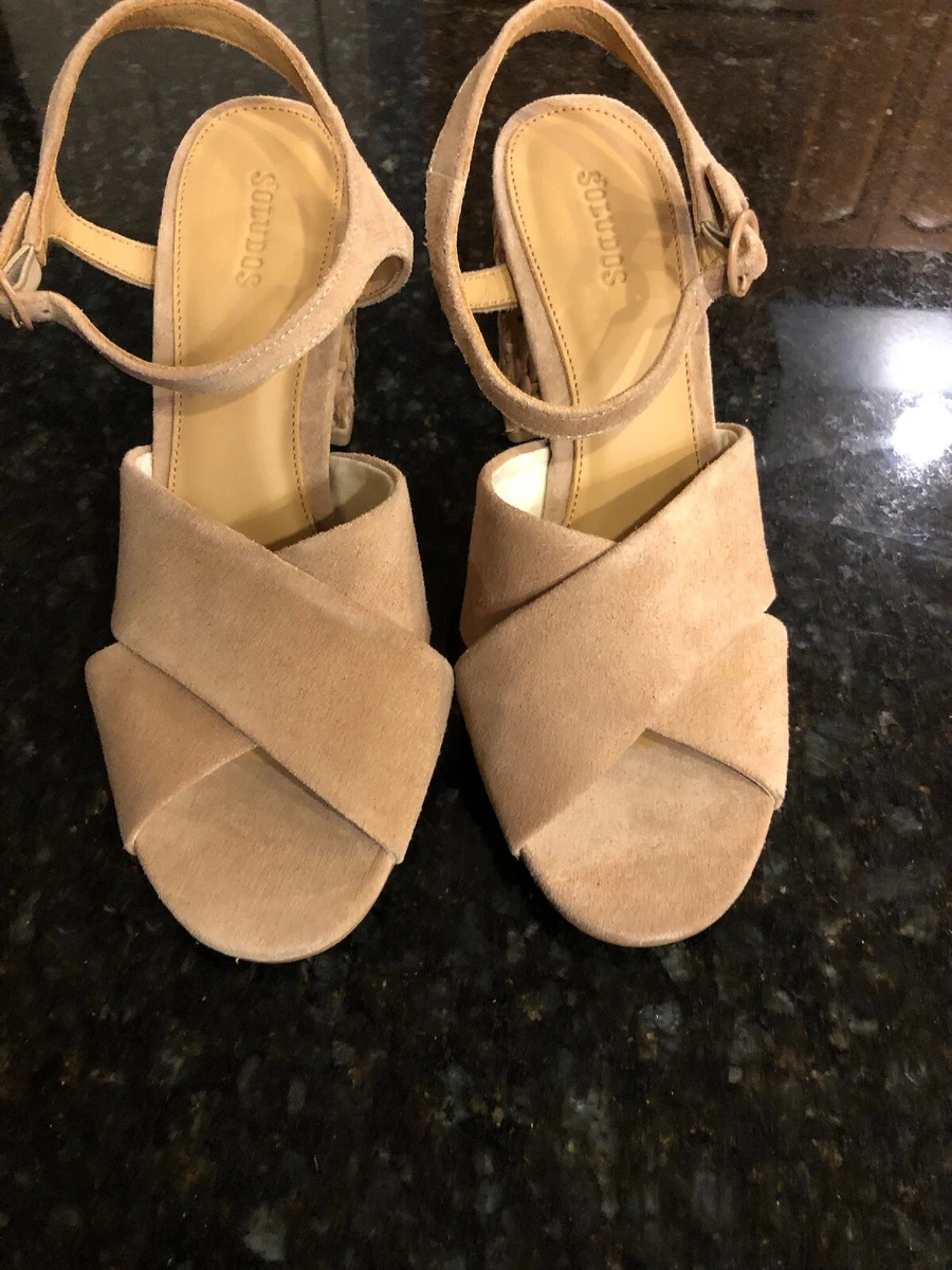 Soludos Capri high heel sandals size 8.5 beige suede NEW eBay