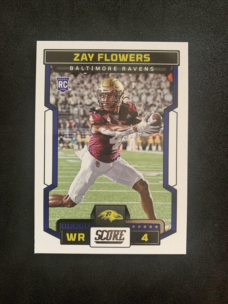 2023 Panini Score Football #351 Zay Flowers Rookie RC Baltimore