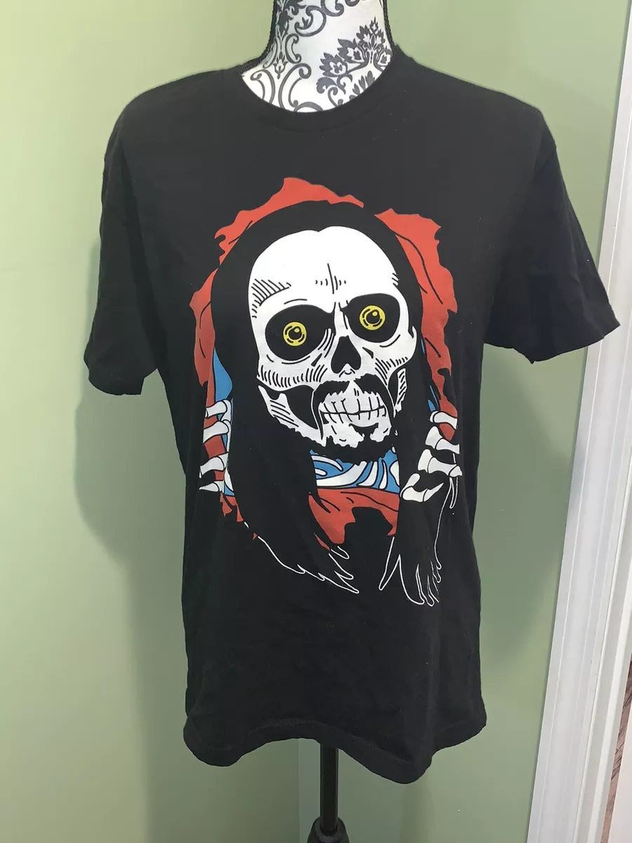 Steve Aoki DJ Musician Face Skeleton Logo T Shirt Medium Double Sided  Vintage