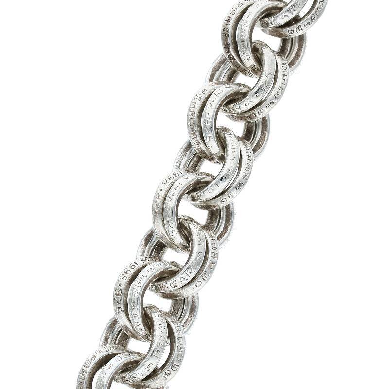 CHROME HEARTS Double Ring Silver Bracelet Silver 77.82g CHROME HEARTS Double Ring Silver Bracelet Silver 77.82g