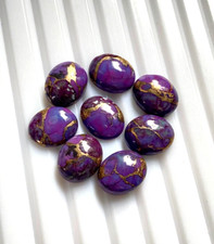 Natural Purple Copper Turquoise Cabochon Oval Loose Gemstone 12x14MM 10Pcs Lot 3