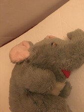 vintage animal toys plus gray elephant plush 9" tall