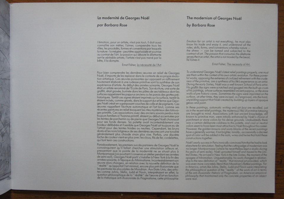 GEORGES NOEL. Exposition Paris Christian CHENEAU. 1984. Barbara Rose ...