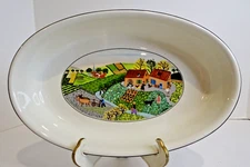 Villeroy & Boch Vilbofour Naif 12" Oval Casserole Baking Dish Freezer To Oven