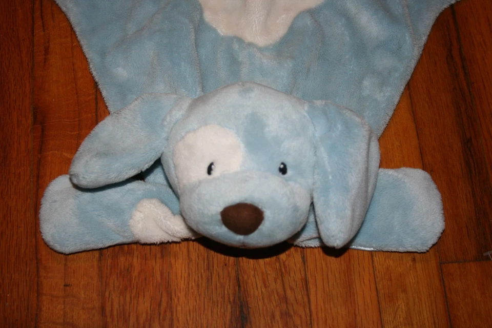 Baby Gund 蓝色小狗毛绒垫安全毯  — 第 3/4 张图片