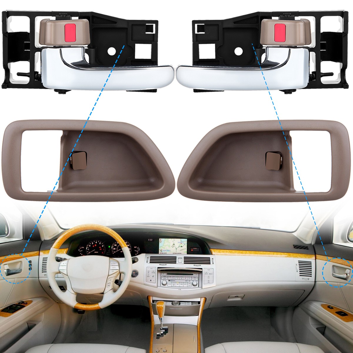 For Toyota Avalon 2000-2004 Front Rear Left Right 4 pcs Interior