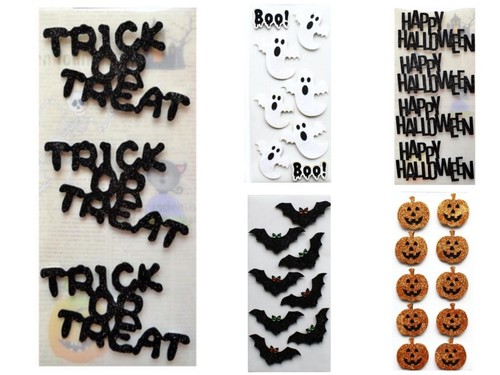 Glitter Halloween Stickers Trick or Treat - Picture 5 of 5