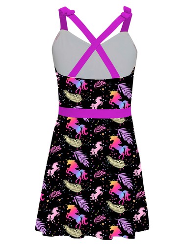 Girl One Piece Swimsuit with Skirt Bathing Suit Swimwear Bathing Suit Hawaiian - Picture 33 of 63