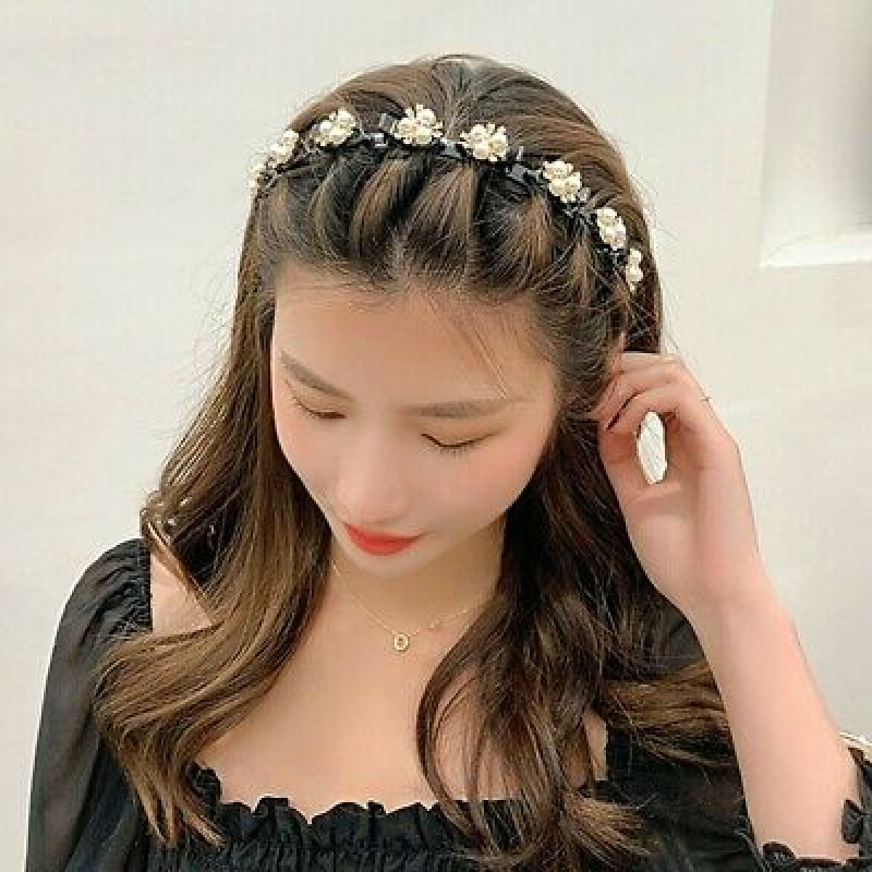Alice Pearls Hairbands Headband Double Bangs Hairstyle Hairpin Fashion Hair Clip