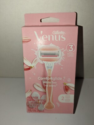 Gillette Venus Comfortglide Women s 3 Blade Razor with 2 Refills White Tea New