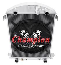 Ar 3 Row Radiator Flathead Config16 Fan-1930 1931 Ford Model A V8 Conv