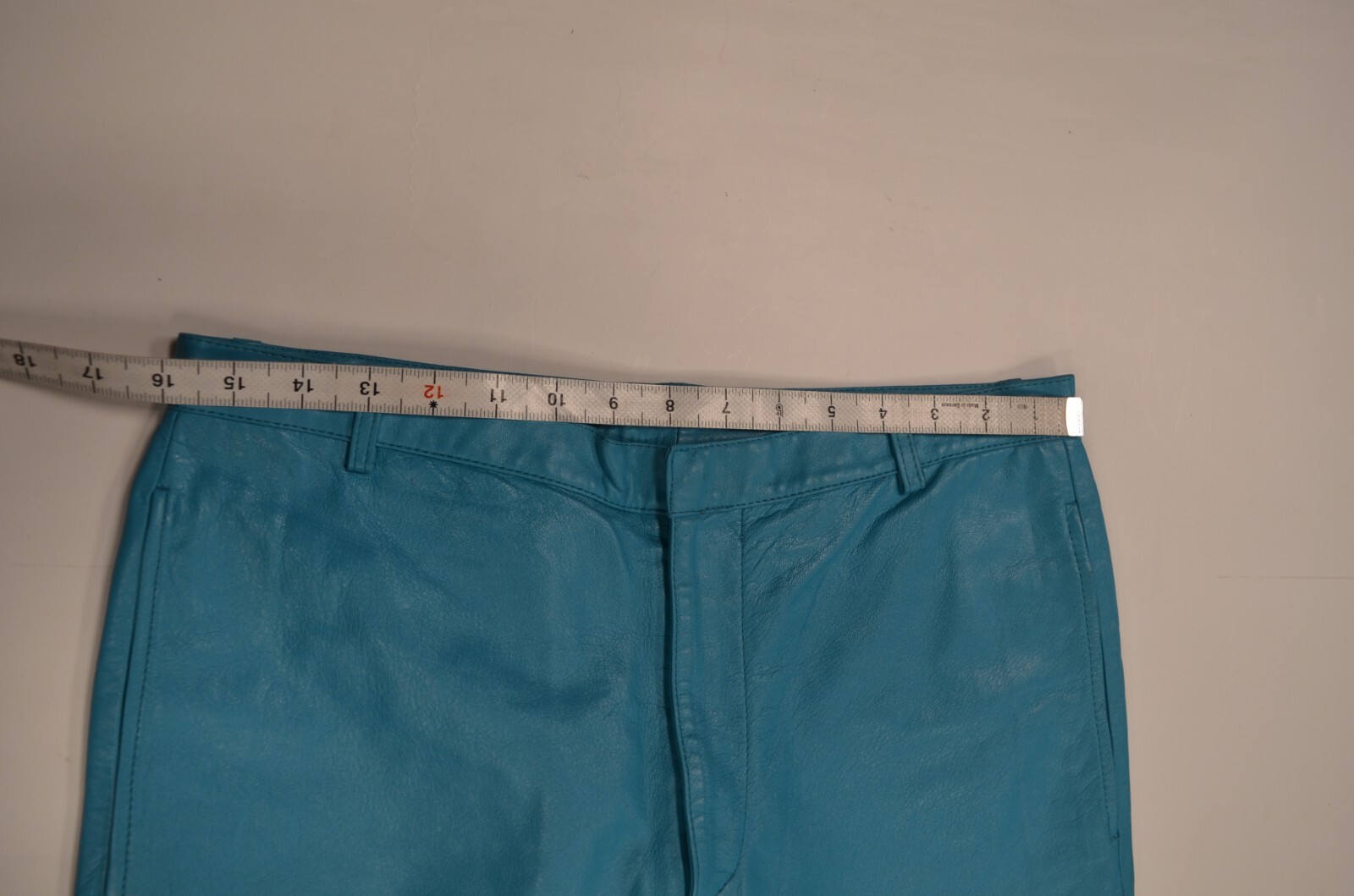 Versace, Versus unique Vintage Turquoise & Black color Leather Pants size 32 US image 2