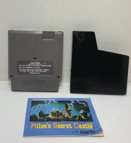 Milon's Secret Castle Game Cartridge Instructions Manual Authentic NES Nintendo