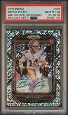2022 Prizm Brock Purdy No Huddle Silver Disco RC Auto! PSA 10 Auto 10 Pop 14!!!!