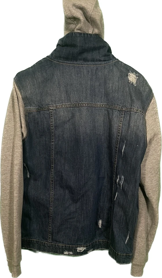 Chaqueta de mezclilla para hombre Brave Soul, chaqueta Hudson gris jaspeada jersey talla L Foto 2 de 3