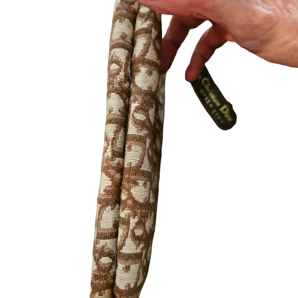  Bolso sin asas de cosméticos CHRISTIAN DIOR vintage de lona marrón Foto 2 de 4