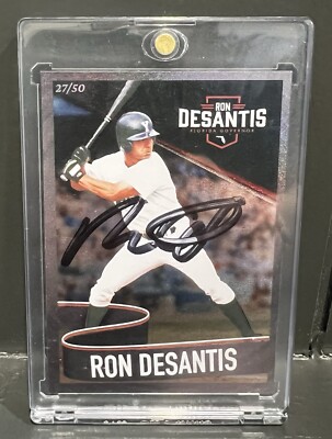 Ron Desantis Auto Baseball Card /50 very rare 