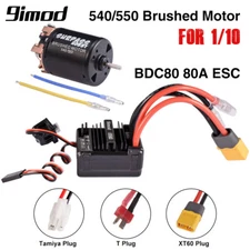 RC Brushed Motor ESC Combo 80A ESC 540/550 Motor for 1/10 TRX4 TRX6 HPI Redcat