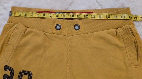 Superdry Trackster Lite Shorts Herren XL Gelb Mid-Rise Gummibund Pull On - Bild 14 von 14