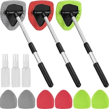 3 Pieces Windshield Cleaning Tool inside Car Window Cleaner Cleaning Tool with E