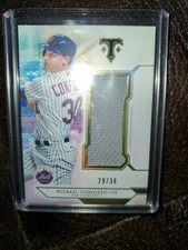  2018 TOPPS TRIPLE THREADS JUMBO JERSEY RELIC MICHAEL CONFORTO#/36 METS DODGERS 