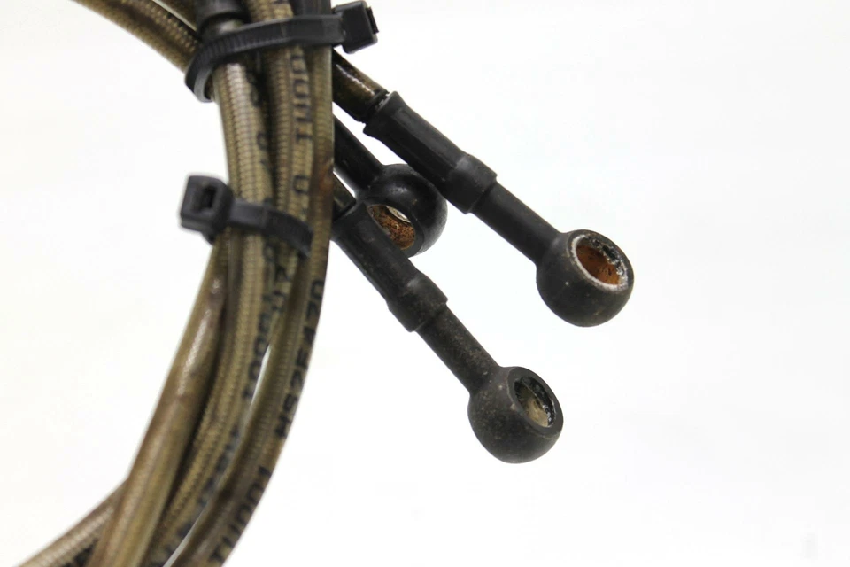 Sym RV250 2007 líneas de freno trenzadas de acero teléflex delantero trasero HS2FF470 Foto 4 de 4