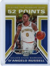 2019-20 Panini Contenders Optic Playing The Numbers Game Gold 4 D'Angelo Russell