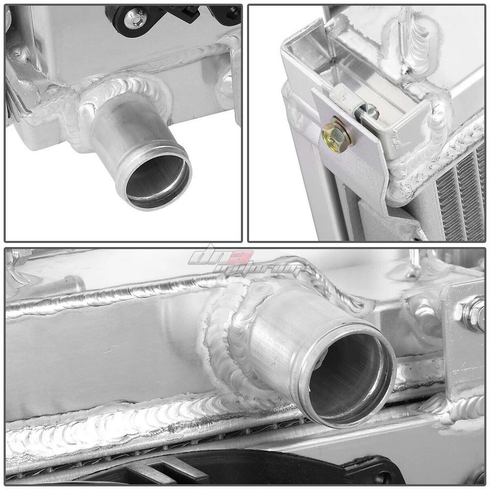 FOR 1990-1998 MAZDA MIATA MX-5 NA MT 2-ROW COOLING ALUMINUM RADIATOR+FAN SHROUD - Image 4 of 4