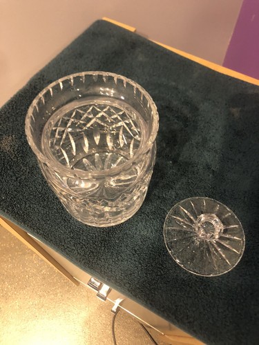 Waterford Crystal Lismore Biscuit Barrel Jar with Lid Cookie Candy Jar Signed - Picture 3 of 4